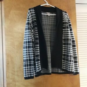 Black and white chico's cardigan